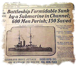 HMS Formidable Sunk